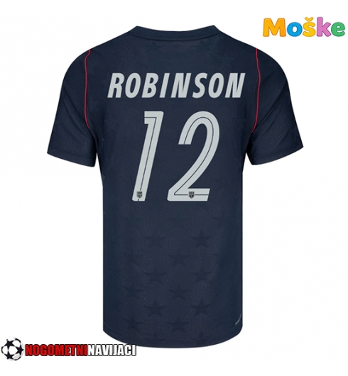 Moške Nogometnih dresov Združene države Miles Robinson #12 Gostujoči SP 2026 Kratki rokavi Moške Nogometnih dresov Združene države Miles Robinson #12 Gostujoči SP 2026 Kratki rokavi